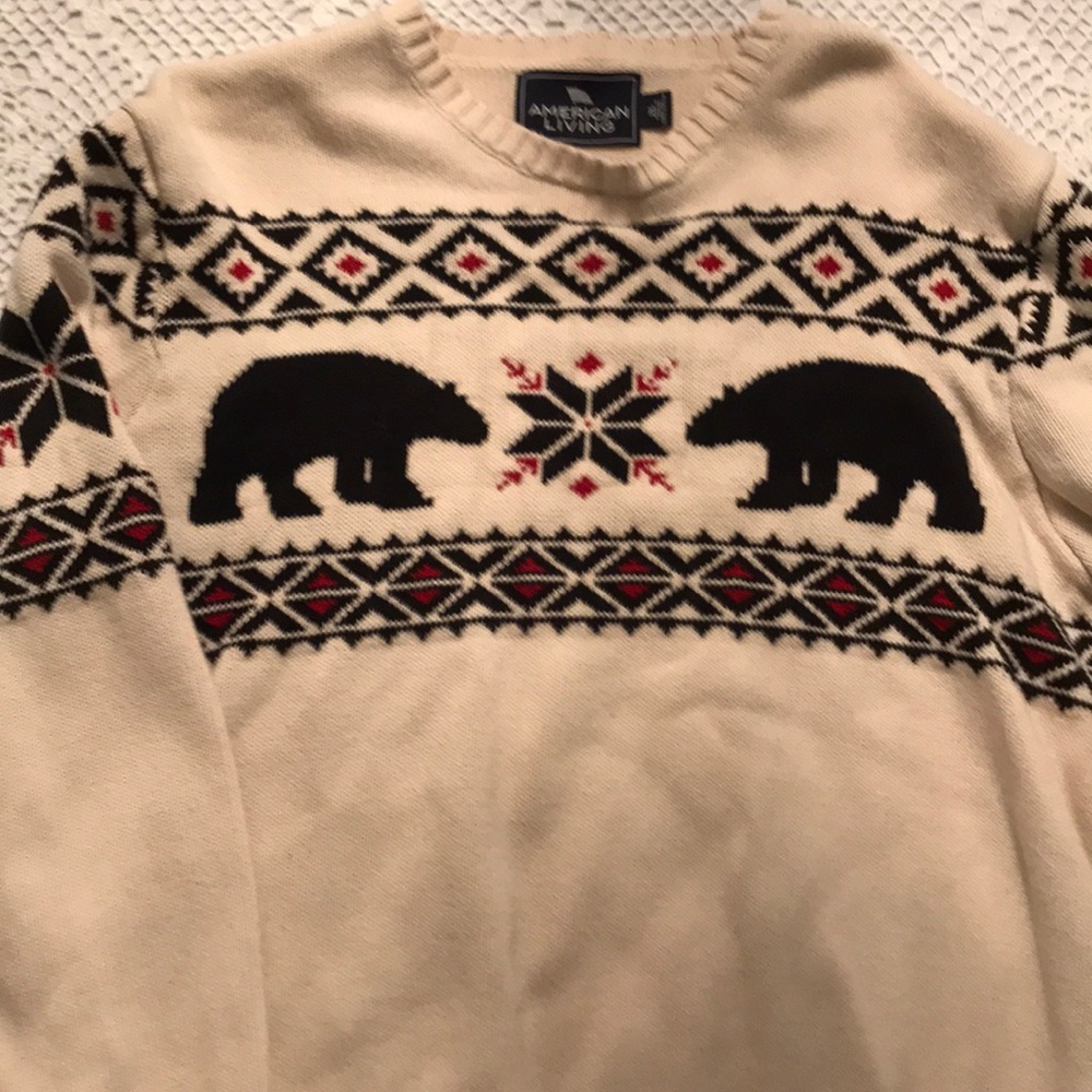 MENS AMERICAN LIVING FAIRISLE SWEATER XL